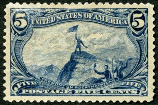 U.  S.  Trans - Mississippi Issue 1898 5 Cents Blue