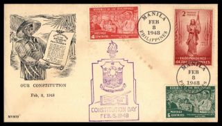 Mayfairstamps Philippines 1948 Combo Constitution Day Mvsco First Day Cover Wwb2