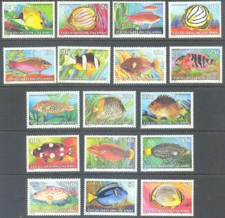 Cocos Islands 1979 Fishes Set To $2 (17) Mnh