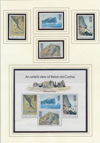 Xb70932 Tristan Da Cunha View Landscapes Art Paintings Fine Lot Mnh
