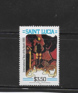 Saint Lucia - 1985 - International Youth Year - Mnh Stamp - Sc.  794