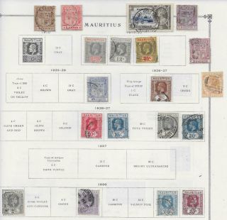 19 Mauritius Stamps From Quality Old Album 1912 - 1938