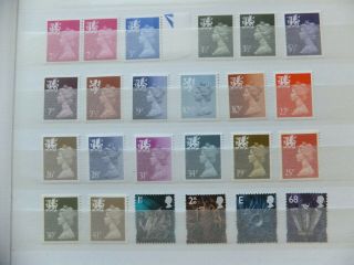 Gb Regionals.  Wales.  Decimal Machins.  Mnh.  24 Stamps,  Great Value.