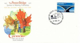 Us Fdc 1721 Peace Bridge Joint Issue,  Fleetwood (6889)