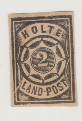 Holte Bypost Denmark 1872 Local Post Black Imperforated