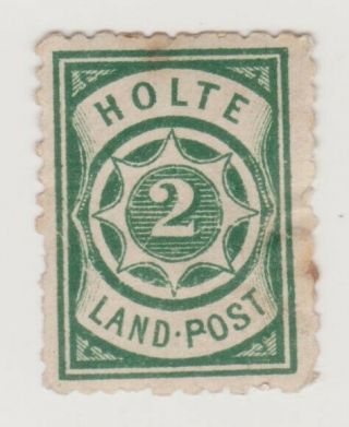 Holte Bypost Denmark 1872 Local Post Rouletted