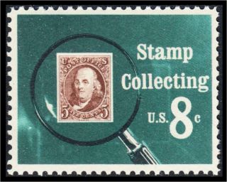 United States 1972 Stamp Collecting Magnifying Glass Stamp On Stamp 1474 Mnh