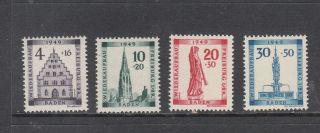 Germany 1949 French Zone Baden Mi38 - 41 A Mnh Stamps Cat80e