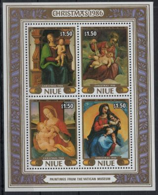 Niue - Christmas 1986 - Art - Religius On Postage Stamps - Mnh - Aw