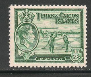 Turks & Caicos Islands 79 (a13) Vf Mnh - 1938 - 45 1/2p Raking Salt