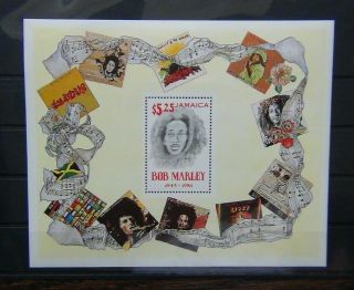 Jamaica 1981 Bob Marley Miniature Sheet Mnh