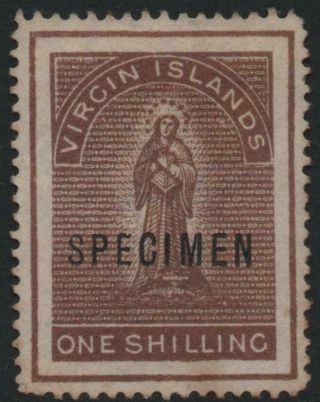 Br.  Virgin Islands: 1889 Sg 40s 1/ - Sepia No Gum With Spec Ovpt (26107)