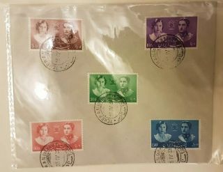 1persia Marriage Of King Complete Stamp Set On Cover 1persian Postal History