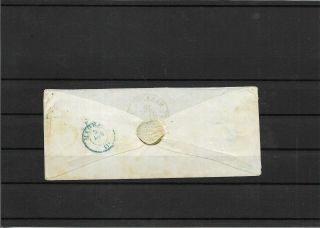 Spanish West Indies 1r on cover blue oval cancel to Madrid (P59) 2