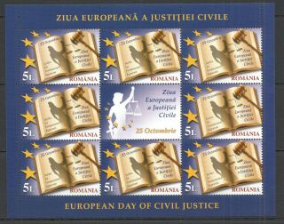 M1498 2011 Romania European Union Day Of Civil Justice Michel 28 Euro 1kb Mnh
