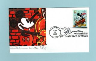 U.  S.  Fdc 3912 Rare Sabrina Curtis Cachet - Mickey Mouse And Pluto Disney Series