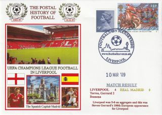 10 March 2009 Liverpool V Real Madrid Champions League Dawn Football Cover