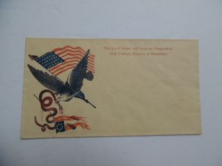 Civil War Patriotic Cover American Eagle 34 - Star American Flag Slays Snake Magee