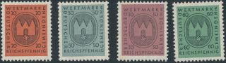 Stamp Germany Revenue Wwii Fascism War Era Wertmarke Local Issue Select Mh