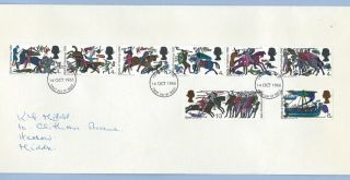 Gb Fdc.  1966 Hastings Phos.  With " Club " Error On 1/3d.  14/10/1966.  Ref D849