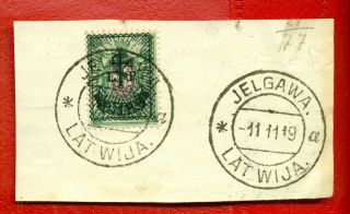 Latvia Lettland Russia Occupation 1 Ruble On 25 Kopeks 1919 Sc.  2n29 1440