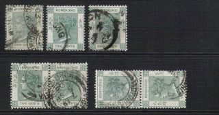Hong Kong 1900 2c Green QV 37 SG 56 17x Stock Lot - Postmarks 5