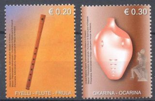 Kosovo Stamps 2004.  Musical Instruments: Flute,  Ocarina.  Set Mnh.