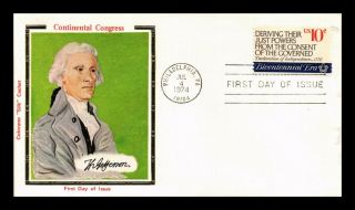 Dr Jim Stamps Us Thomas Jefferson Continental Congress Colorano Silk Fdc Cover