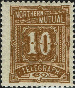 1883 10c U.  S.  Northern Mutual Telegraph Company Scott 11t2 Lh