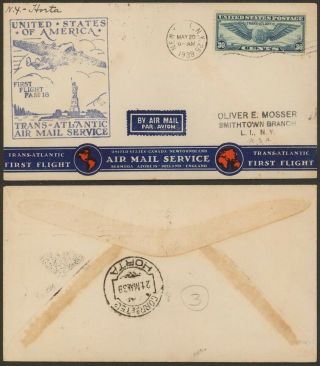 Usa 1939 - 1st Flight Air Mail Cover To Horta Portugal 30521/4