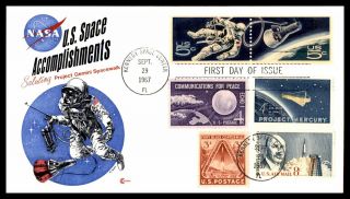 Mayfairstamps Us Fdc 1967 Space Accomplishments Combo Cover Craft First Day Cove
