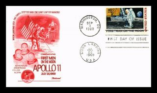 Dr Jim Stamps Us Apollo 11 Men On Moon Air Mail Fdc Cover C76
