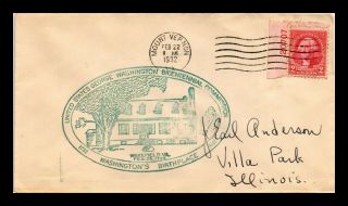 Dr Jim Stamps Us George Washington Bicentennial Birthplace Cachet Cover 1932