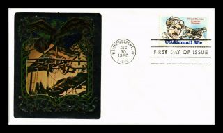 Dr Jim Stamps Us Glenn Curtiss Air Mail Ross Foil Fdc Cover Scott C100