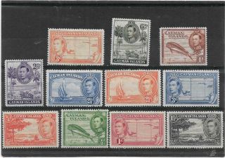 Cayman Islands 1938 King George Vi Pictorial Short Set To 1/ - Sg115 - 23 M/mint