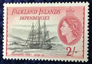 Falkland Islands 1954.  Sg G36 2/ - Black And Carmine - Mounted - £19 In 2016