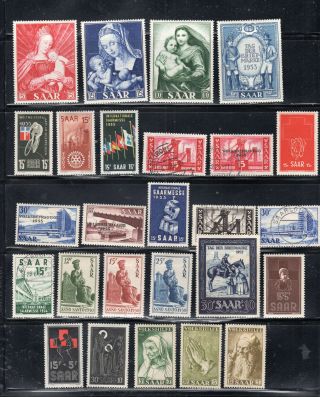 Germany Saargebiet Saar Stamps Canceled & Hinged Lot 1767