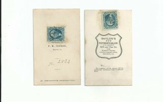 U.  S.  Stamps Scott R11,  13 Revenues On Old Photographs Set Of 2 Items