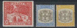 Jamaica Stamps,  Mostly Hinged,  1900 - 10,  Cat Value Ca.  $90