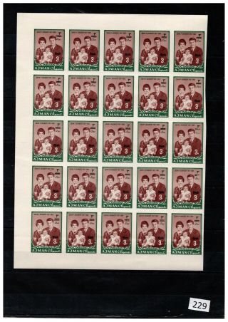 25x Ajman - Mnh - Imperf - Kennedy - Currency