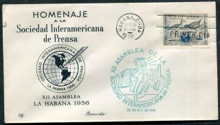 Habana Great First Day Cover 1956 Uptown 51077