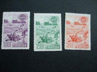China Taiwan 1961 Agriculture Set Of Stamps