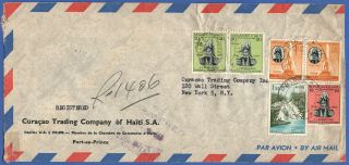 W415 - Haiti 1958 Reg.  Airmail Cover,  Port - Au - Prince,  Curacao Trading Company