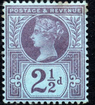 1887 Sg 201 2½d Blue/purple Mounted