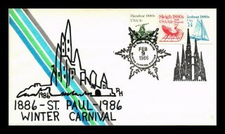 Dr Jim Stamps Us Winter Carnival St Paul Hand Drawn Event Cover 1986