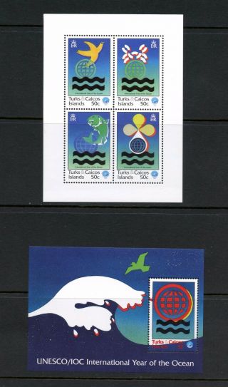 Turks & Caicos 1998 1256 - 7 Year Of The Ocean Fish Marine Sheets Mnh L197