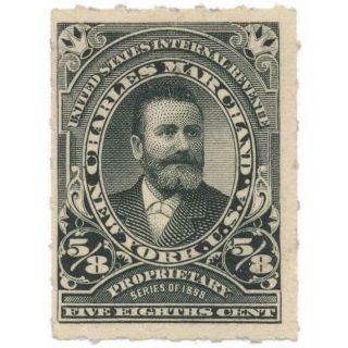 1898 U.  S.  Internal Revenue 5/8c Rs295r Charles Marchand,  York