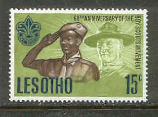 Lesotho 1967 Baden Powell 60th Ann Boy Scouts