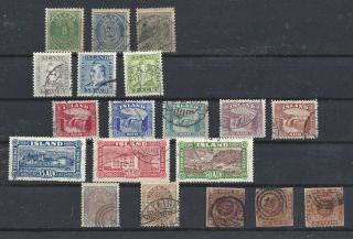 Iceland An Interesting Range 19th And 20th Century.  Plus Some Denmark (k5)