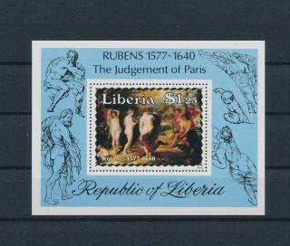 Lk89527 Liberia 1985 Peter Paul Rubens Paintings Good Sheet Mnh